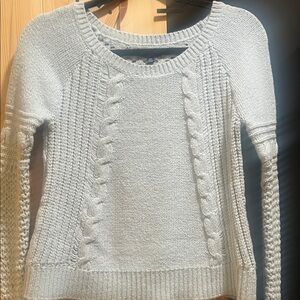American eagle brand ladies light blue cable knit sweater size medium
